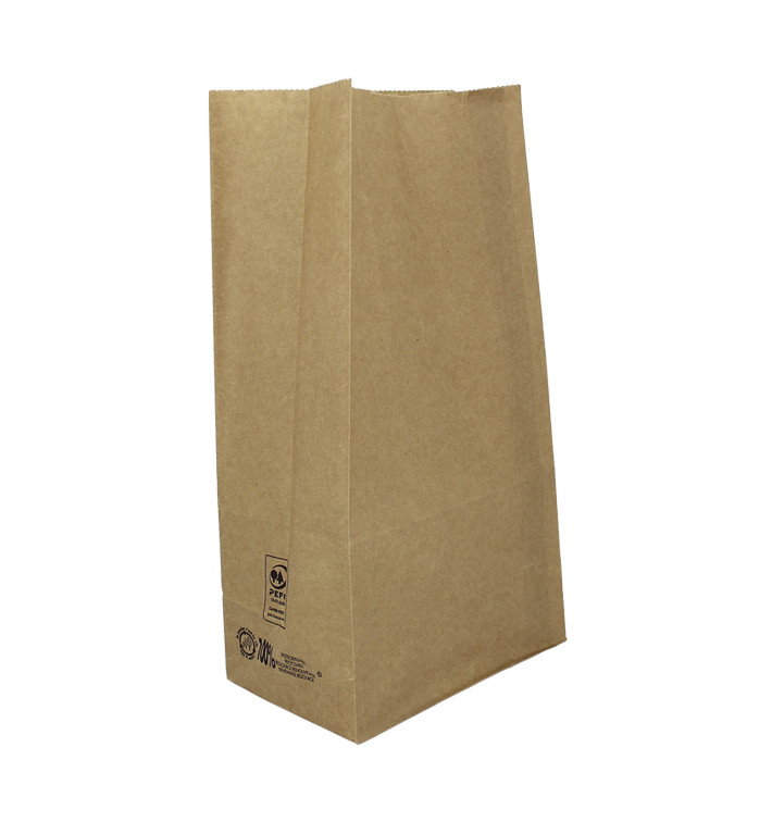 Papírové Sáčky bez Plochým Kraft Hnědý 45g/m² 15+9x28cm (1000 Ks) Papírové Sáčky bez Plochým Kraft Hnědý 45g/m² 15+9x28cm (1000 Ks)