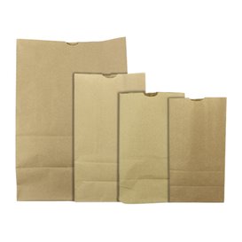 Papírové Sáčky bez Plochým Kraft 60g/m² 18+12x29cm (1000 Ks)
