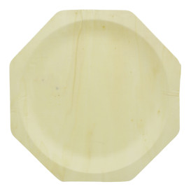 Talíř Dřevěný Osmiúhelníkový 260mm (200 Ks)