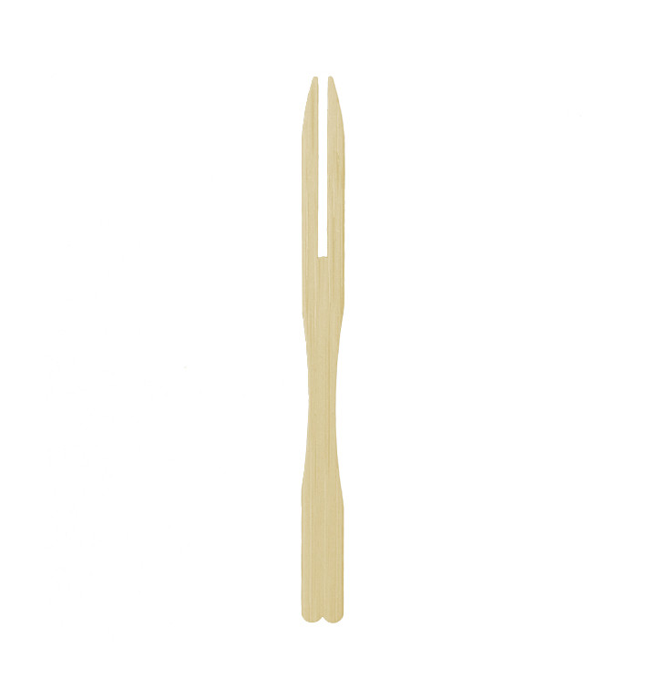 Mini Bambusová Vidlička pro Ochutnávky 90mm (200 Ks) Mini Bambusová Vidlička pro Ochutnávky 90mm (200 Ks)