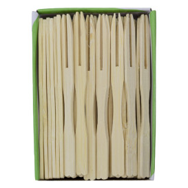 Mini Bambusová Vidlička pro Ochutnávky 90mm (200 Ks)
