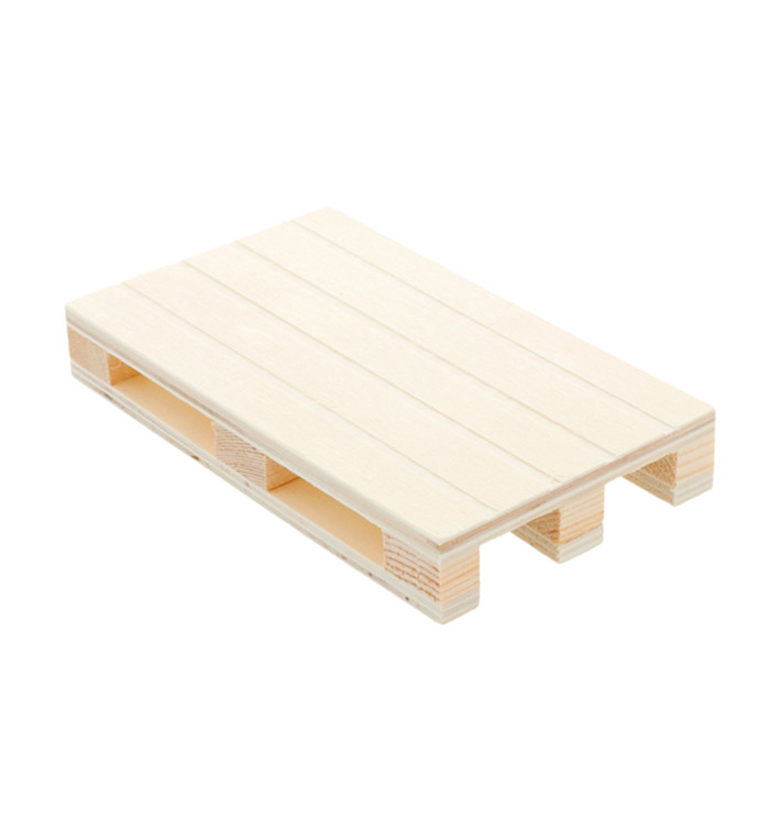 Podnos Mini Paleta Dřevěný 13x8x2 cm (1 Ks) Podnos Mini Paleta Dřevěný 13x8x2 cm (1 Ks)