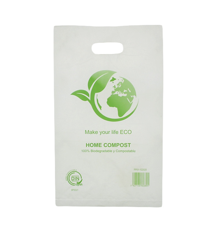 Igelitová Taška s Průhmatem Bio Home Compost 20x33cm (100 Ks) Igelitová Taška s Průhmatem Bio Home Compost 20x33cm (100 Ks)