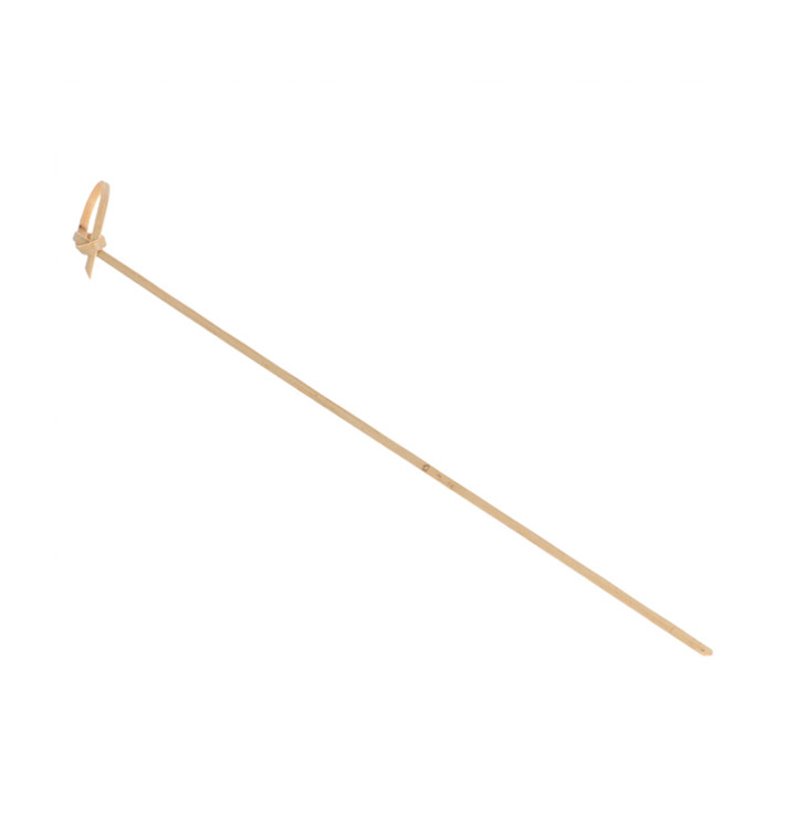 Bambusové Špejle Zdobené s Mašlí 210 mm (100 Ks) Bambusové Špejle Zdobené s Mašlí 210 mm (100 Ks)