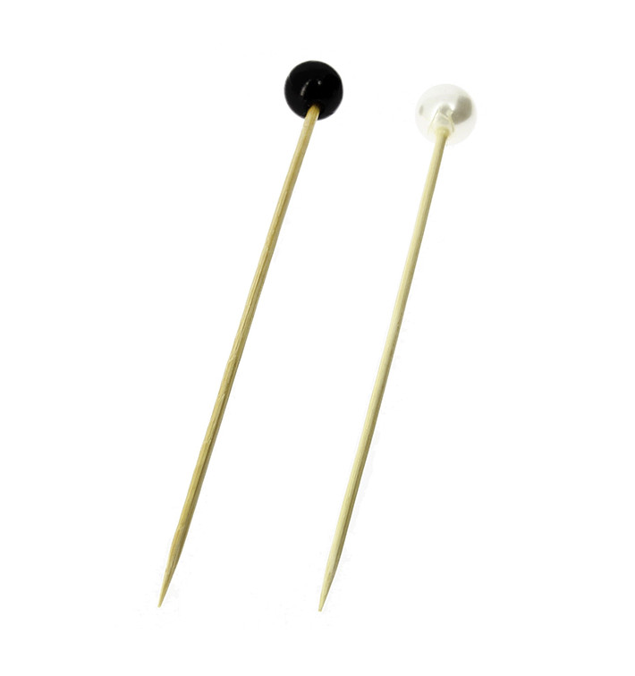 Bambusové Špejle Zdobené Perla 90 mm (10000 Ks) Bambusové Špejle Zdobené Perla 90 mm (10000 Ks)