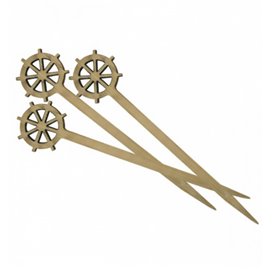 Bambusové Špejle Zdobené Kormidlo 90 mm (100 Ks)