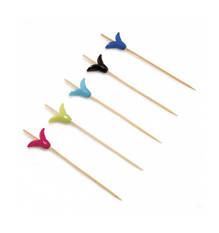 Bambusové Špejle Zdobené Lilie 120 mm (100 Ks) Bambusové Špejle Zdobené Lilie 120 mm (100 Ks)