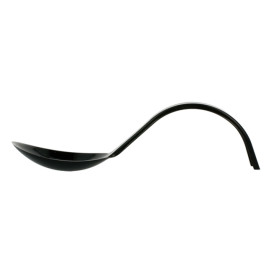 lžíce pro Ochutnávky Zakřivená Černá 130 mm (50 Ks)