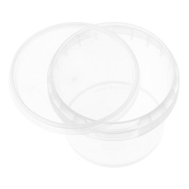Plastové Obaly s Víčko s Integrovaným Víčkem 120ml Ø6,9cm (25 Ks)