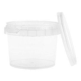 Plastové Obaly s Víčko s Integrovaným Víčkem 120ml Ø6,9cm (25 Ks)