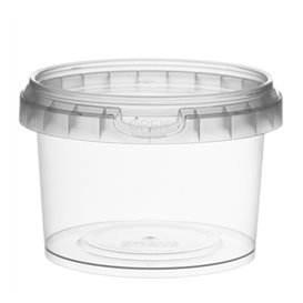 Plastové Obaly s Víčko s Integrovaným Víčkem 280 ml Ø9,5 (25 Ks)