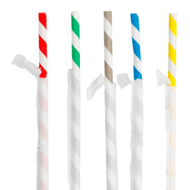 Flexibilní Brčka Papírové Odrůda Balené Ø6mm 23cm (6000 Ks)