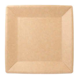 Papírové Talíř Biocated Přírodní Čtvercový 18cm (20 Ks)