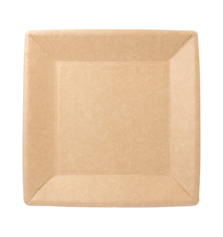 Papírové Talíř Biocated Přírodní Čtvercový 18cm (20 Ks) Papírové Talíř Biocated Přírodní Čtvercový 18cm (20 Ks)