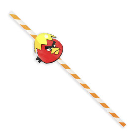 Brčka Papírové Zdobená Ptactvo Ø6mm 24cm (100 Ks)