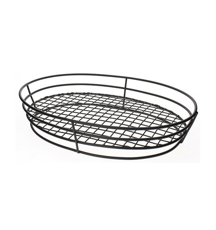 Oválný Koš Ocel Černá 280x205x57mm (1 Ks) Oválný Koš Ocel Černá 280x205x57mm (1 Ks)