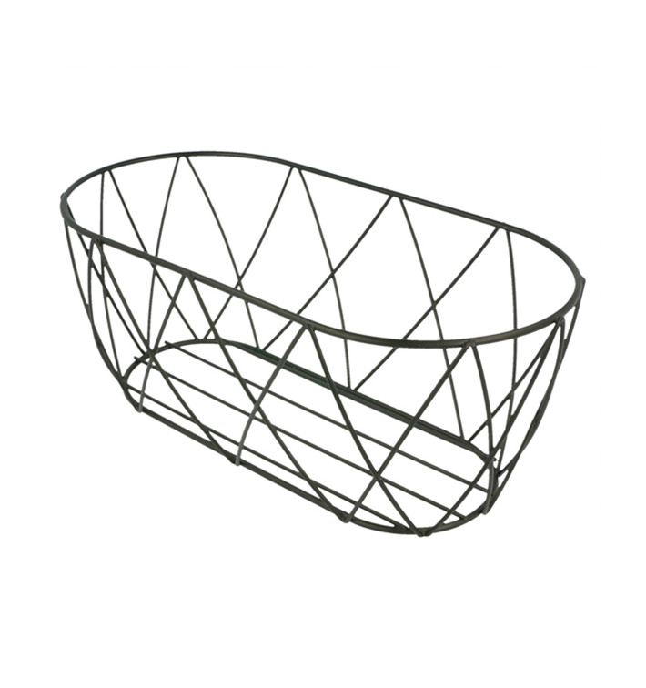 Oválný Koš Ocel Černá 255x127x102mm (1 Ks) Oválný Koš Ocel Černá 255x127x102mm (1 Ks)
