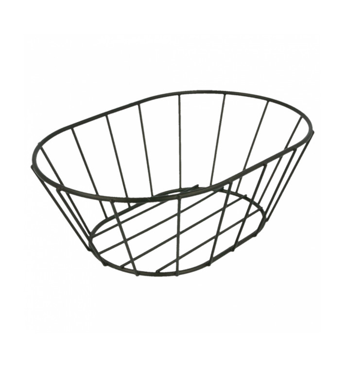 Oválný Koš Ocel Černá 216x140x76mm (1 Ks) Oválný Koš Ocel Černá 216x140x76mm (1 Ks)