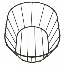 Oválný Koš Ocel Černá 216x140x76mm (24 Ks)