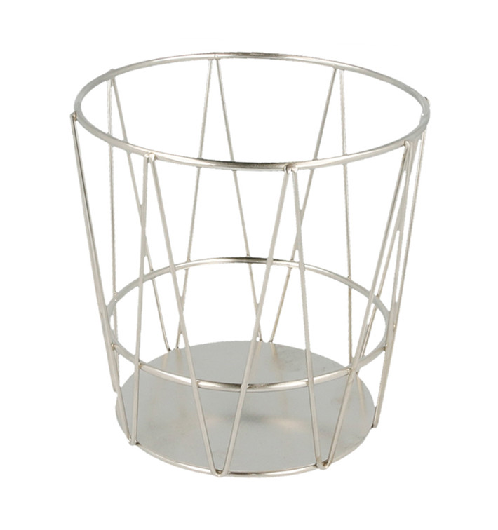Koš Stůl Ocel Stříbrný Ø115x115mm (24 Ks) Koš Stůl Ocel Stříbrný Ø115x115mm (24 Ks)