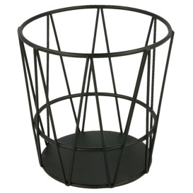 Koš Stůl Ocel Černá Ø115x115mm (24 Ks)