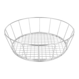 Koš Stůl Ocel Stříbrný Ø241x70mm (1 Ks)