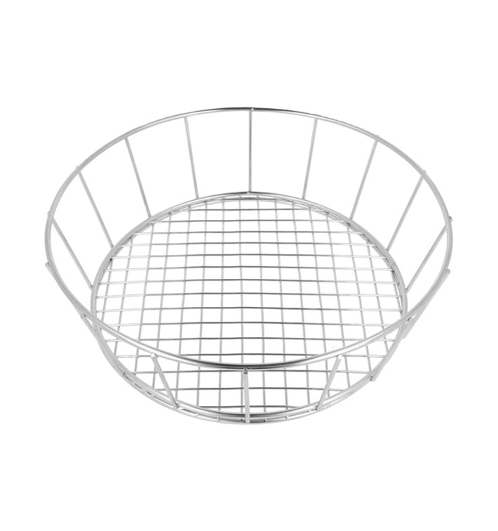 Koš Stůl Ocel Stříbrný Ø241x70mm (12 Ks) Koš Stůl Ocel Stříbrný Ø241x70mm (12 Ks)