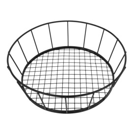 Koš Stůl Ocel Černá Ø241x70mm (1 Ks)