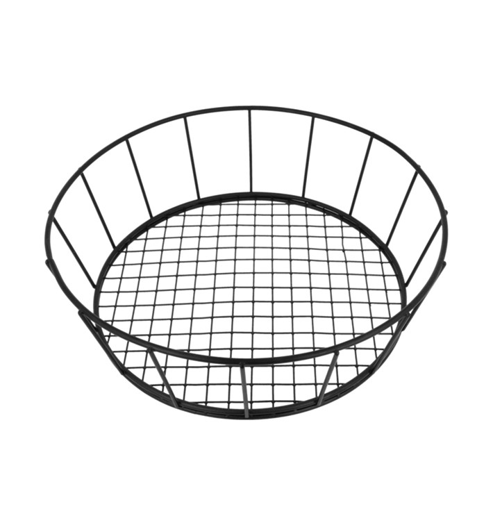 Koš Stůl Ocel Černá Ø241x70mm (1 Ks) Koš Stůl Ocel Černá Ø241x70mm (1 Ks)