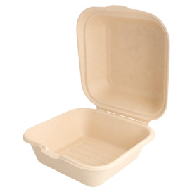 Krabička na Hamburger z Cukrové Třtiny 152x152x84mm (50 Ks)