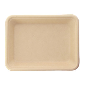 Podnos z Cukrové Třtiny Přírodní 196x147x27mm (50 Ks)