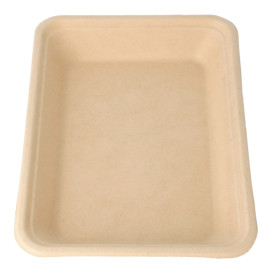 Podnos z Cukrové Třtiny Přírodní 196x147x27mm (50 Ks)