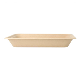 Podnos z Cukrové Třtiny Přírodní 196x147x27mm (50 Ks)