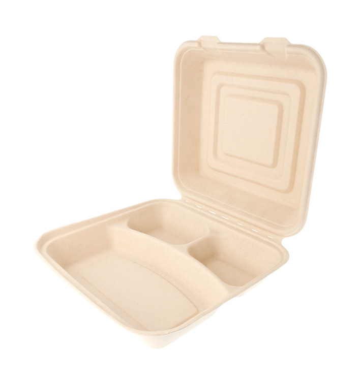 Menu Box z Cukrové Třtiny 3 Vrstvami 250x250x75mm (50 Ks) Menu Box z Cukrové Třtiny 3 Vrstvami 250x250x75mm (50 Ks)