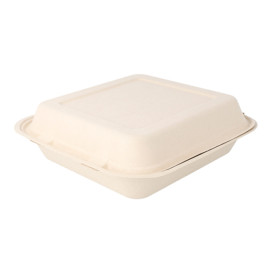 Menu Box z Cukrové Třtiny Přírodní 20x20x7,5cm (50 Ks)