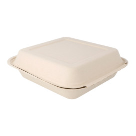 Menu Box z Cukrové Třtiny Přírodní 20x20x7,5cm (50 Ks)