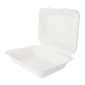 Menu Box z Cukrové Třtiny Bílý 225x165x64mm (50 Ks)