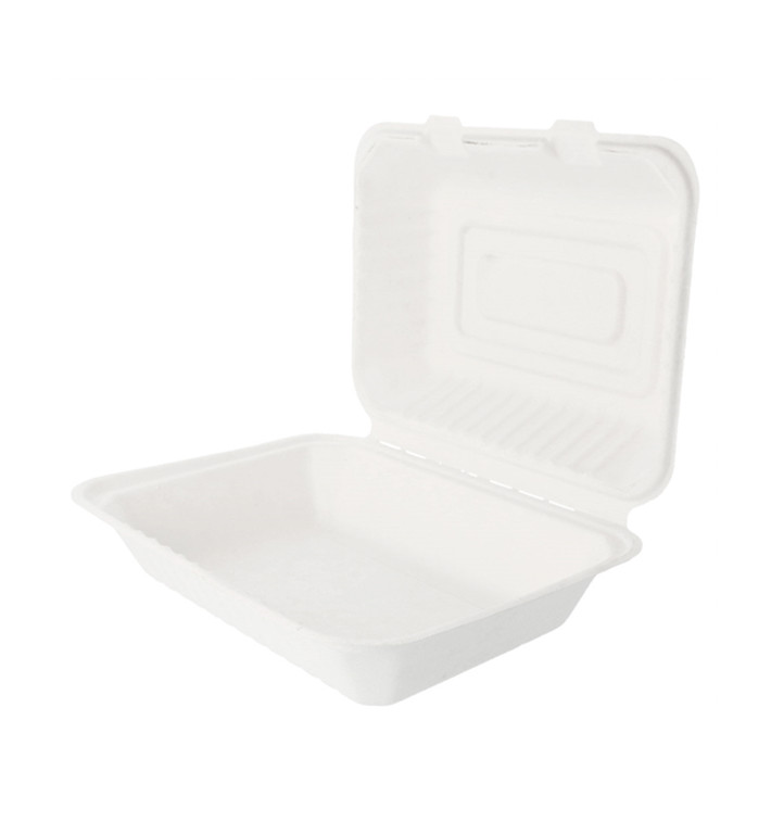 Menu Box z Cukrové Třtiny Bílý 225x165x64mm (50 Ks) Menu Box z Cukrové Třtiny Bílý 225x165x64mm (50 Ks)