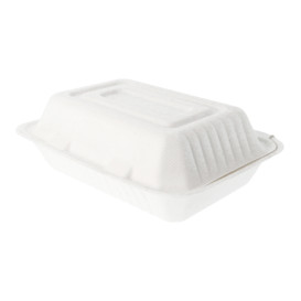 Menu Box z Cukrové Třtiny Bílý 225x165x64mm (50 Ks)