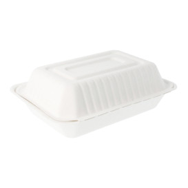 Menu Box z Cukrové Třtiny Bílý 225x165x64mm (50 Ks)
