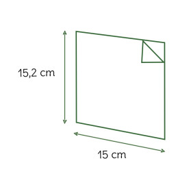 Sáčky Nepromastitelný Otevřený 2L 15x15,2 cm Bílý (100 Ks)