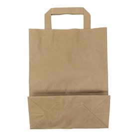 Kraftové Papírové Tašky s Plochým Uchem 80 g/m² 22+10x28cm (50 Ks)
