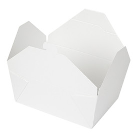 Krabička Karton Americký Bílá 19,7x14x9cm 2880ml (50 Ks)