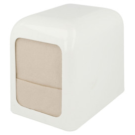 Plastové Zásobníky na Ubrousky Miniservis Bílý 15x10x12,5cm (1 Ks)