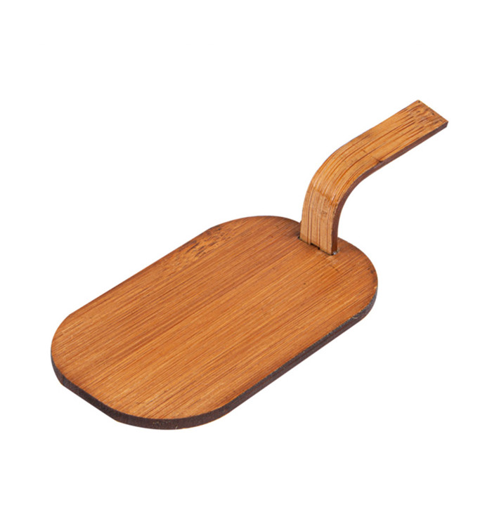 Mini Lopatka Bamboo Přírodní Víčko s 8x5 cm (100 Ks) Mini Lopatka Bamboo Přírodní Víčko s 8x5 cm (100 Ks)