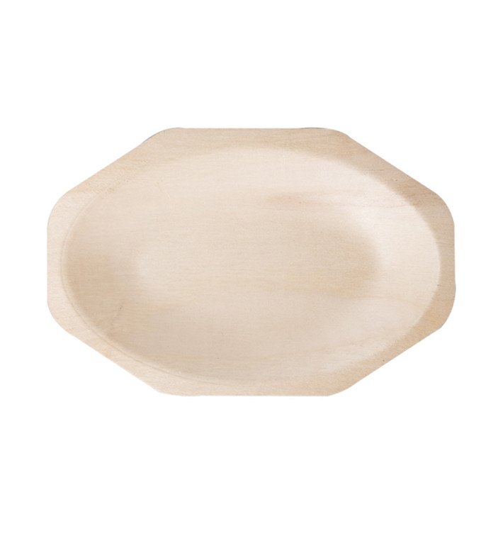 Podnos Dřevěný Osmiúhelníkový 20x13x2,5 cm (50 Ks) Podnos Dřevěný Osmiúhelníkový 20x13x2,5 cm (50 Ks)