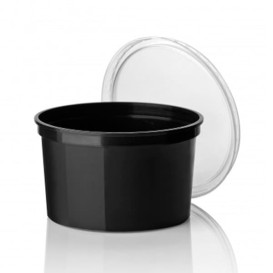 Plastová Miska Černá PP 500ml Ø11,5cm (500 Kousky)