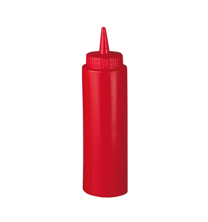 PLA stový Dávkovač na Omáčky Červené 240ml (6 Ks) PLA stový Dávkovač na Omáčky Červené 240ml (6 Ks)