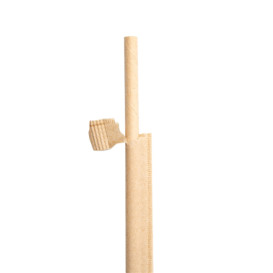 Papírová Rovná Brčka Přírodní Balené Kraft Ø6mm 21cm (3000 Ks)