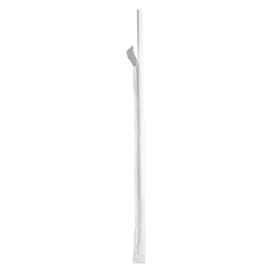 Papírová Rovná Brčka Bílý Balené Bílý Ø6mm 21cm (3000 Ks)